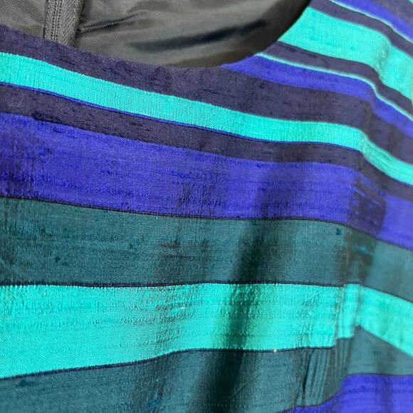 Vintage Y2K Jessica Howard Size 8 Silk Blend 2000s Midi Shift Dress Office - Picture 4 of 12